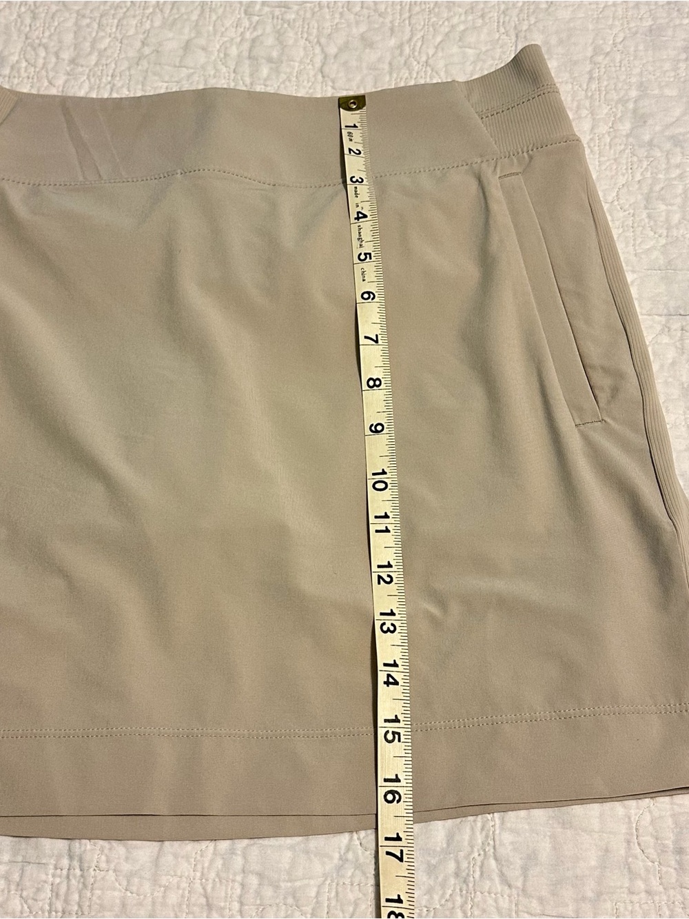 Athleta Skort Beige Pull On Elastic Pockets Womens Size 8 Elastic - Picture 9 of 11